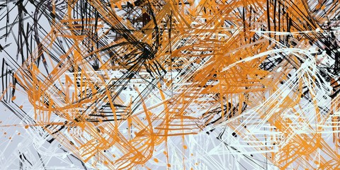 Crazy sketch random pattern. Creative chaos and variety structure. Modern art drawing painting. 2d illustration. Digital texture wallpaper. Artistic sketch draw backdrop material. 