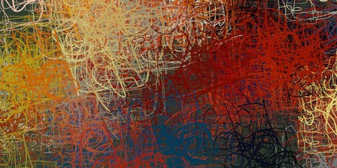 Handmade surreal abstract pattern. Modern artistic canvas. 2d illustration. Texture backdrop painting. Creative chaos structure.