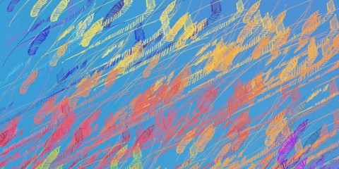 Canvas painting. Colorful background texture. 2d illustration. Texture backdrop. Creative chaos structure.