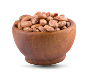 Pinto-beans, isolated on white background