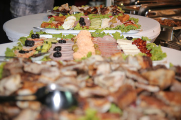 Food banquet in restaurants events and weddings