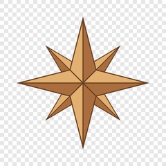Obraz premium Ancient sign of wind rose icon. Cartoon illustration of ancient sign of wind rose vector icon for web design