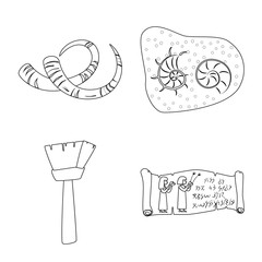 Isolated object of story and research icon. Collection of story and discovery stock vector illustration.