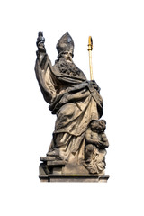 statue of a religious saint, isolate on white background