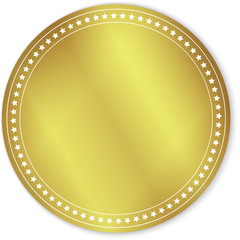 gold round frame