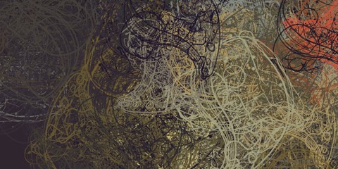 Crazy sketch random pattern. Creative chaos and variety structure. Modern art drawing painting. 2d illustration. Digital texture wallpaper. Artistic sketch draw backdrop material. 