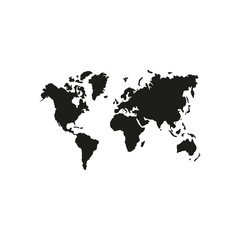 World map. Flat design. Vector illustration. Isolated.