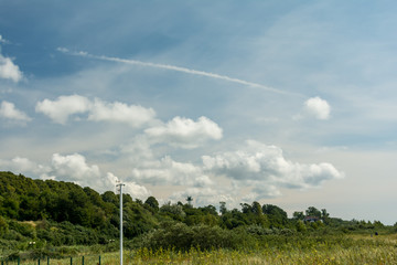 clouds in the blue sky