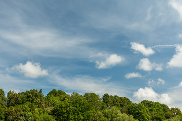 clouds in the blue sky