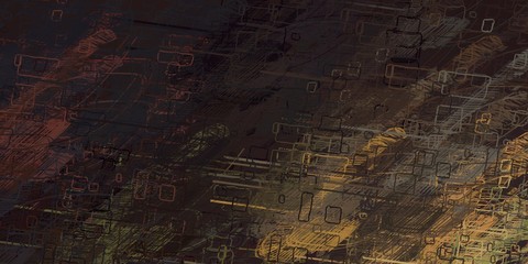 Handmade surreal abstract pattern. Modern artistic canvas. 2d illustration. Texture backdrop painting. Creative chaos structure.