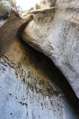 cavern roof of the cave Ear of Dionysius , natural acoustic miracle in Syracuse