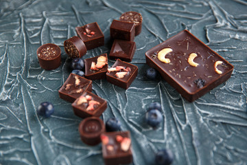 Raw Vegan Handmade Chocolate with nuts and dried