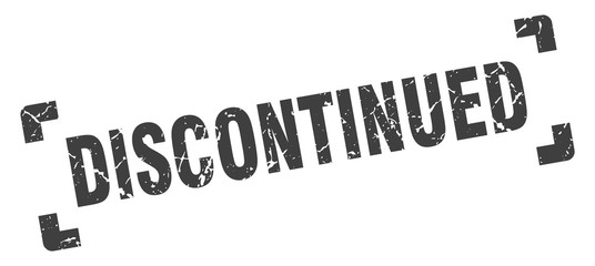 discontinued stamp. discontinued square grunge sign. discontinued