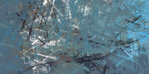 Art wallpaper. Digital canvas. 2d illustration. Texture backdrop painting. Creative chaos structure.