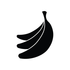 Black silhouette banana fruits icon