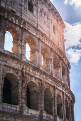 Colosseum Exterior with Lens Flare