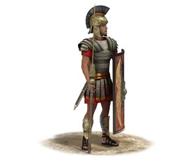 3D rendering, warrior character, illustration