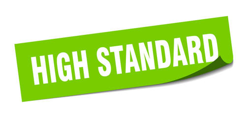 high standard sticker. high standard square isolated sign. high standard