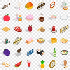 High quality icons set. Isometric style of 36 high quality vector icons for web for any design