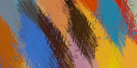 Vintage old fashion painting. 2d illustration. Texture backdrop. Creative chaos structure.