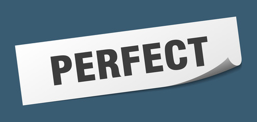 perfect sticker. perfect square isolated sign. perfect