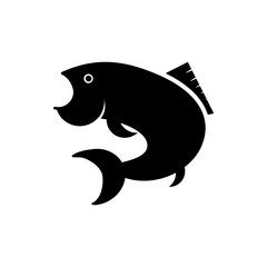 fish icon in trendy flat style illustrator - Vector