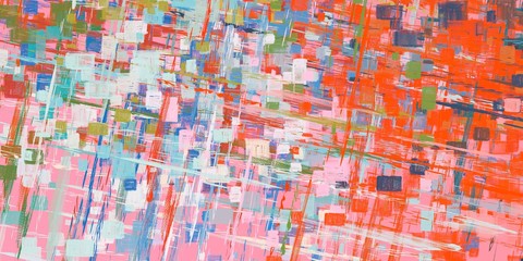 Vintage old fashion painting. 2d illustration. Texture backdrop. Creative chaos structure.