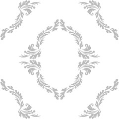 floral seamless pattern abstract leaves, swirls