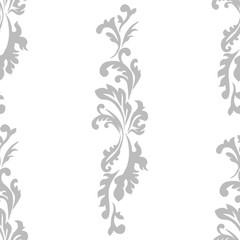 floral seamless pattern abstract leaves, swirls