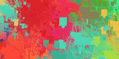 Handmade surreal abstract pattern. Modern artistic canvas. 2d illustration. Texture backdrop painting. Creative chaos structure.