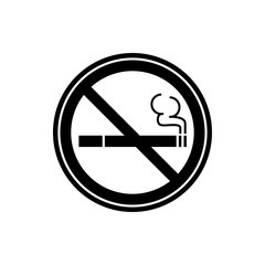 No Smoking Sign Symbol Icon Vector Illustration - Vector