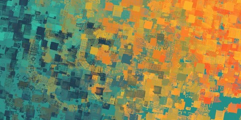 Handmade surreal abstract pattern. Modern artistic canvas. 2d illustration. Texture backdrop painting. Creative chaos structure.