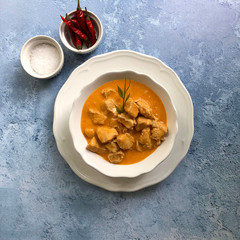 Classic Viennese cuisine, veal cream goulash.