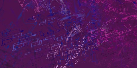 Crazy sketch random pattern. Creative chaos and variety structure. Modern art drawing painting. 2d illustration. Digital texture wallpaper. Artistic sketch draw backdrop material. 