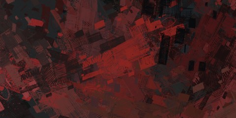 Crazy sketch random pattern. Creative chaos and variety. Modern art drawing painting. 2d illustration. Digital texture wallpaper. Artistic sketch draw backdrop material. 