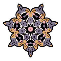 Mandala pattern. Abstract vector. Vintage decorative elements. Hand drawn background. - Vector