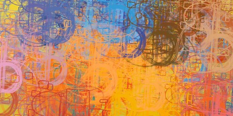 Crazy sketch random pattern. Creative chaos and variety. Modern art drawing painting. 2d illustration. Digital texture wallpaper. Artistic sketch draw backdrop material. 