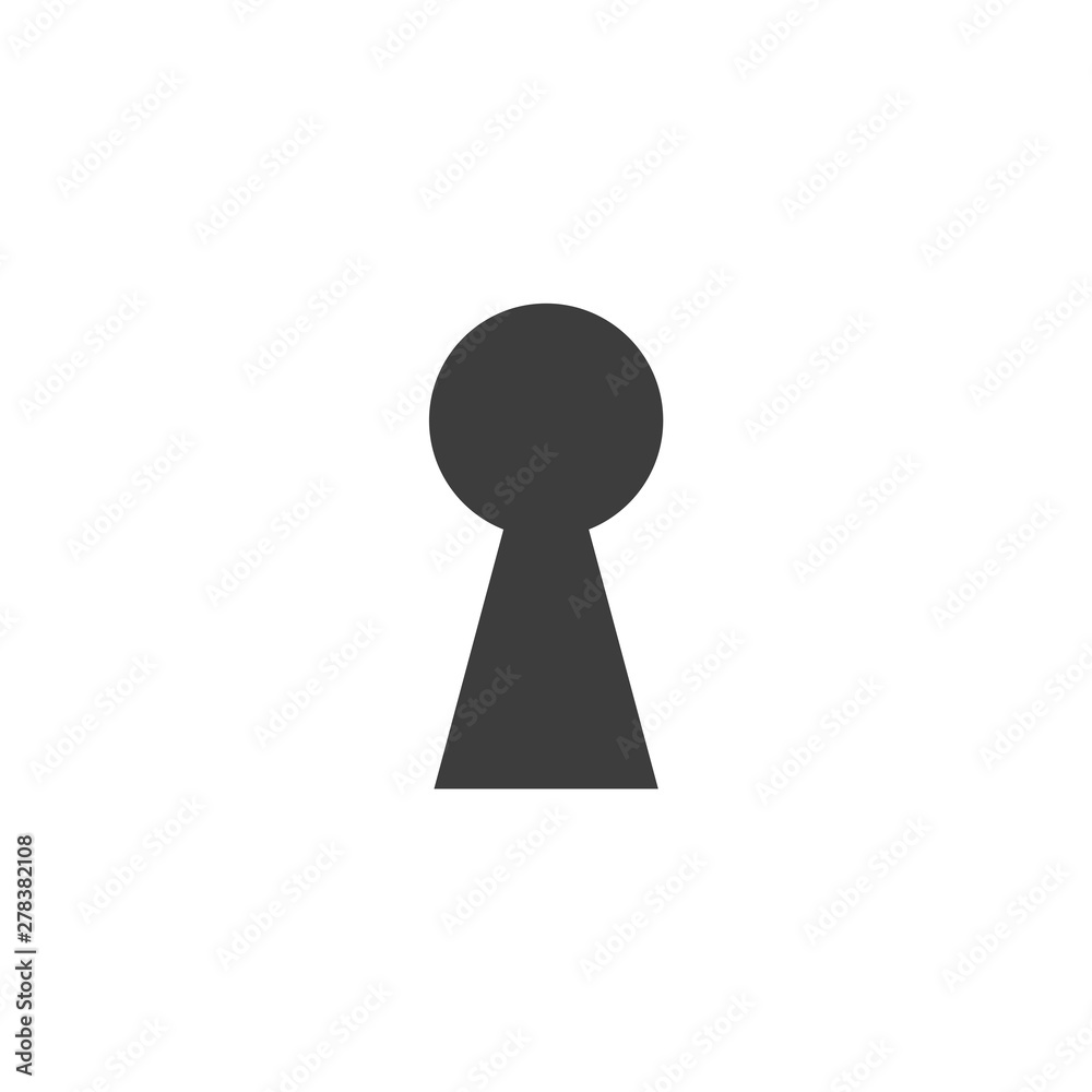 Aufkleber black key hole icon template color editable. padlock, lock symbol vector sign isolated on white back