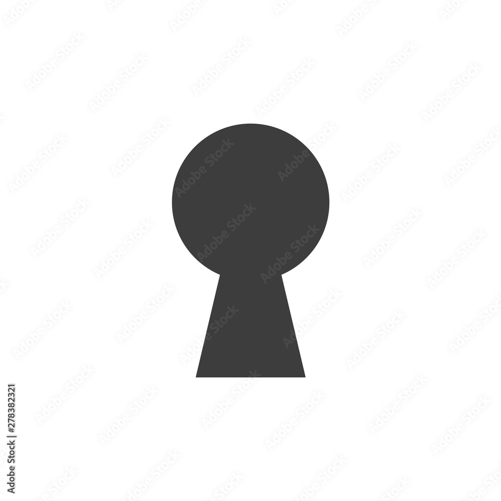 Aufkleber black key hole icon template color editable. padlock, lock symbol vector sign isolated on white back