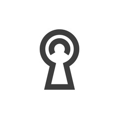 Black key hole icon template color editable. Padlock, lock symbol vector sign isolated on white background. Simple logo vector illustration for graphic and web design.