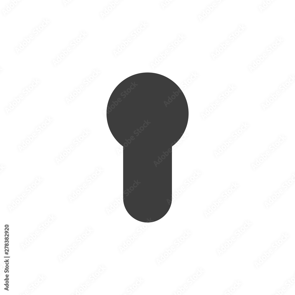 Poster black key hole icon template color editable. padlock, lock symbol vector sign isolated on white back
