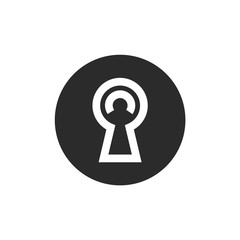 Black key hole icon template color editable. Padlock, lock symbol vector sign isolated on white background. Simple logo vector illustration for graphic and web design.