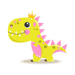 Cute baby girl dinosaur