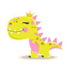 Cute baby girl dinosaur