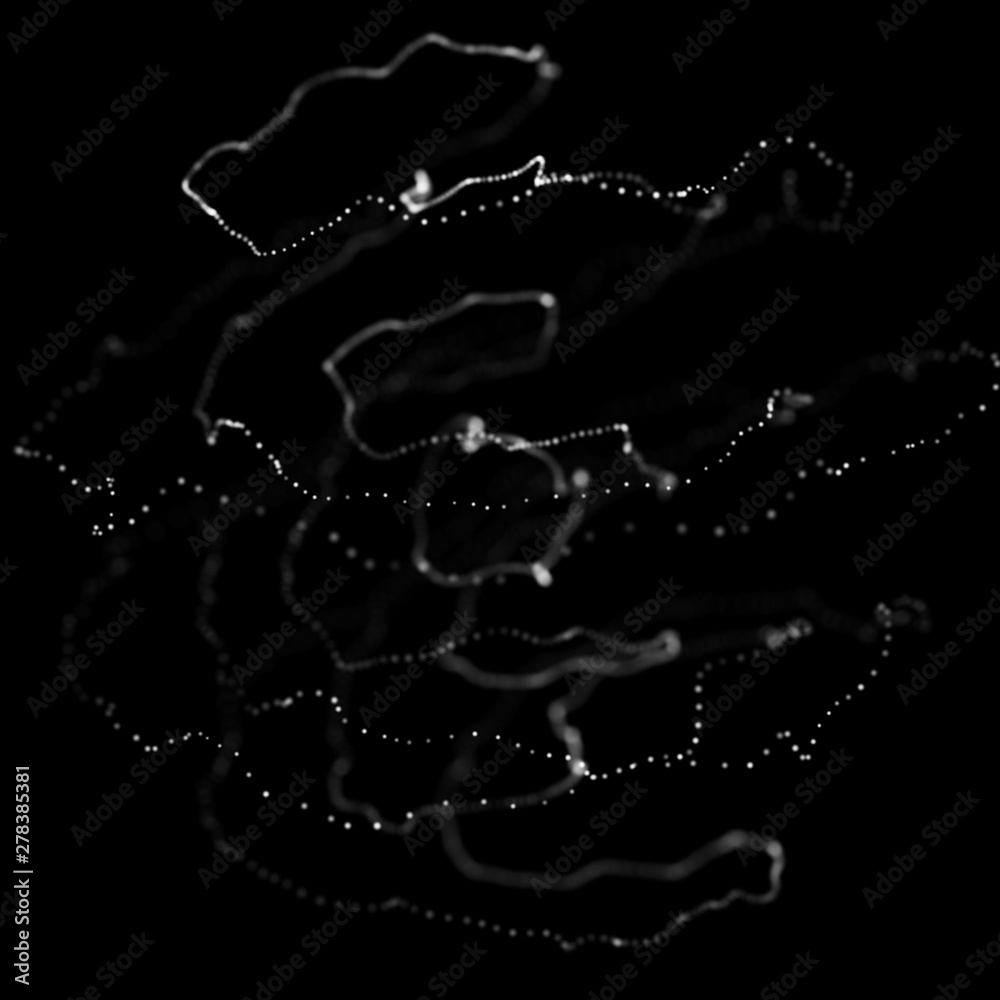 Poster abstract black 3d sphere. sphere with twist lines. glowing lines twisting logo design. outer space o