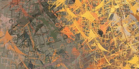 Crazy sketch random pattern. Creative chaos and variety. Modern art drawing painting. 2d illustration. Digital texture wallpaper. Artistic sketch draw backdrop material. 