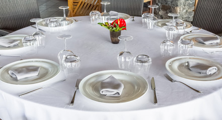 table set for dinner