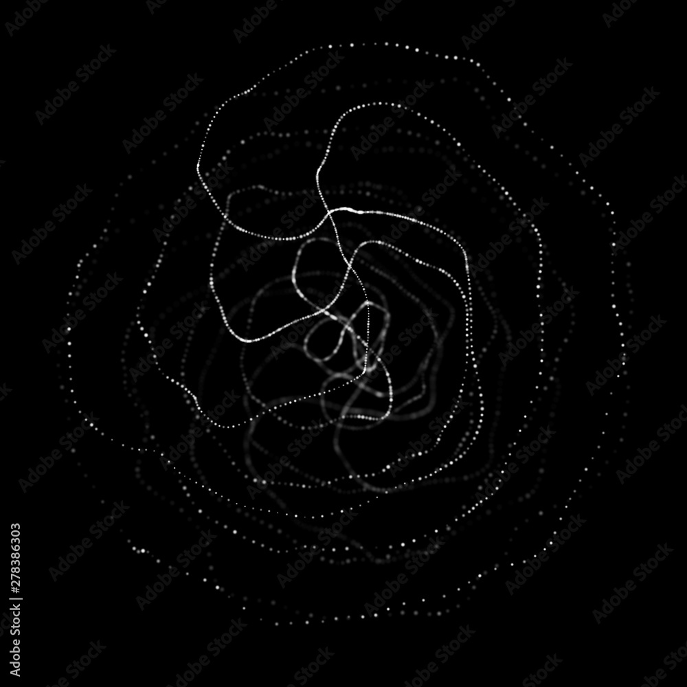 Poster abstract black 3d sphere. sphere with twist lines. glowing lines twisting logo design. outer space o