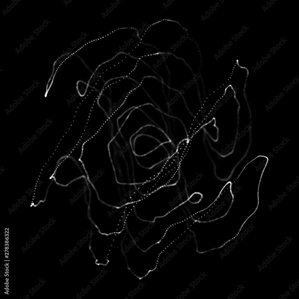 Poster abstract black 3d sphere. sphere with twist lines. glowing lines twisting logo design. outer space o