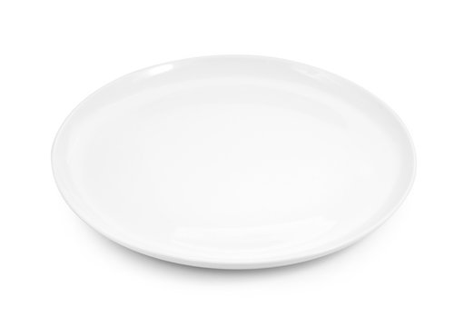 white plate isolated on white background